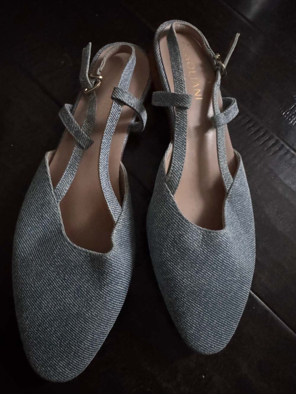 Solani Denim flats | Italian crafted | Size 8